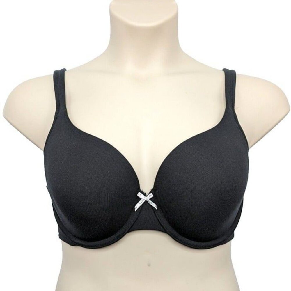 Cacique Lane Bryant Womens Bra T Shirt Cotton Blend Size 40DDD Black